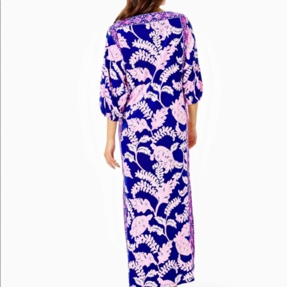 Lilly Pulitzer Silva Maxi in the "Galaxy Blue What The Shell"  size 2 - Picture 7 of 9